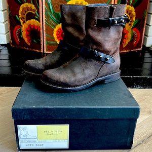 rag & bone MOTO BOOT, 36.5, brown. Great shape!